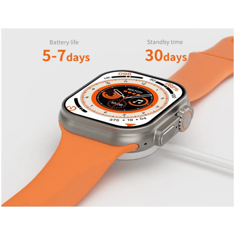 Reloj Inteligente Iw8 Ultra Smartwatch Multi Funcional Correa Naranja