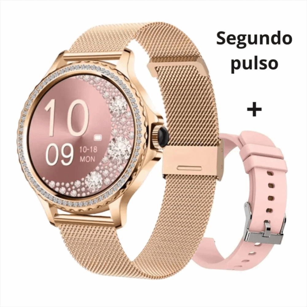 Reloj Inteligente Mobulaa Amor Dama Oro Rosa